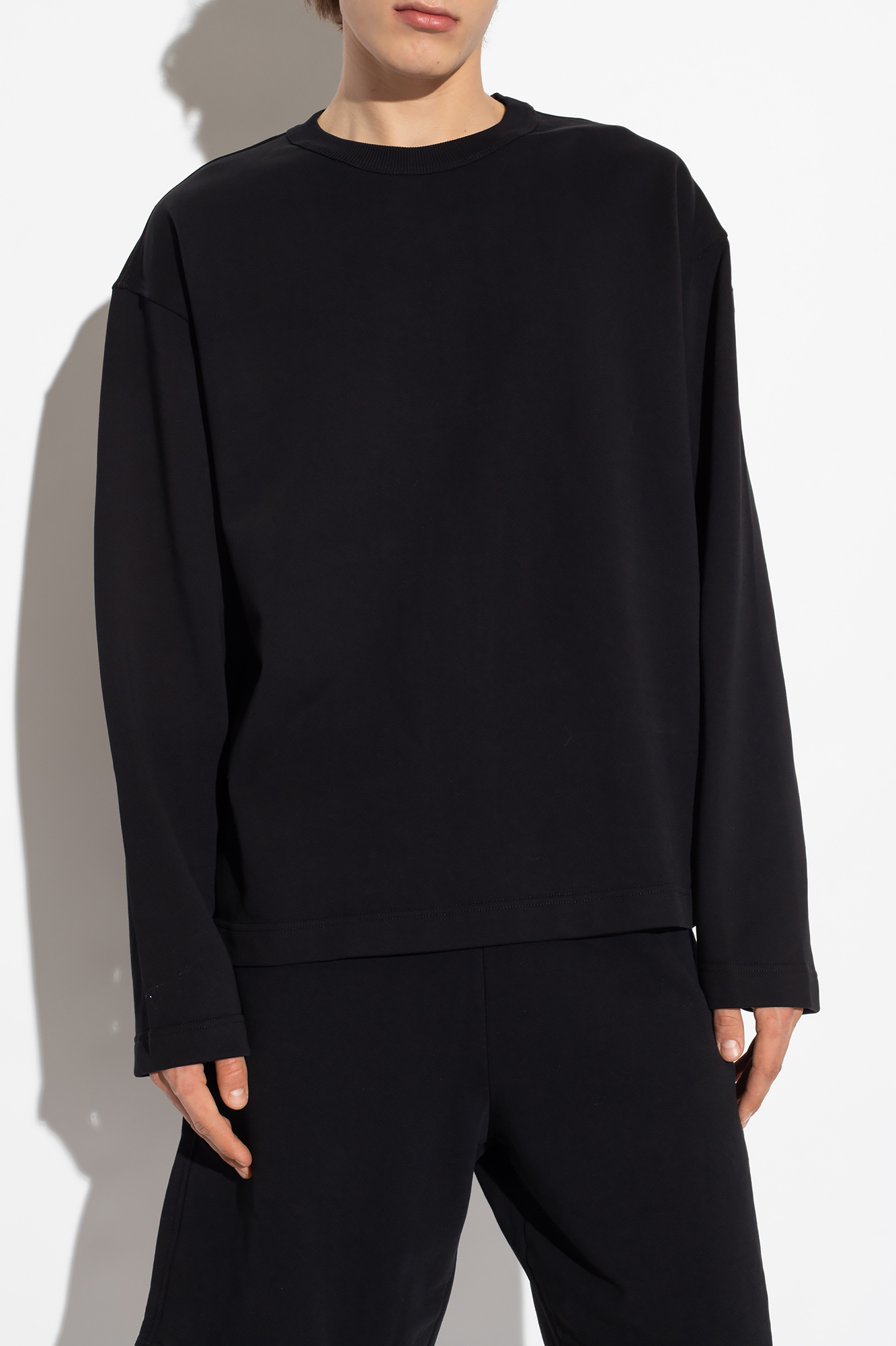 【美品】DIESEL S-Macsis-Od Men's Sweatshirt with metallic logo | Black | Diesel